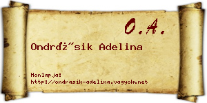 Ondrásik Adelina névjegykártya